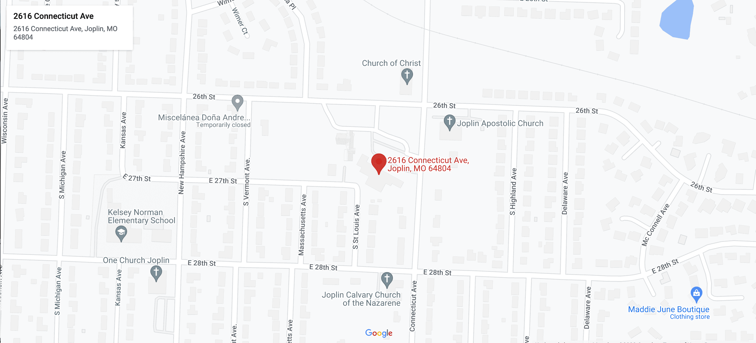Map to Martin Luther School - 